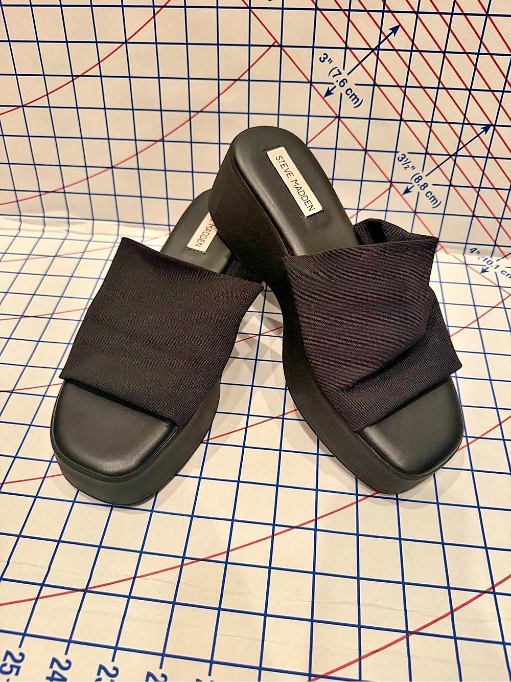 Steve Madden Slinky30 Platform Slide Sandal Slinky30 Black Platform Slide Sandal